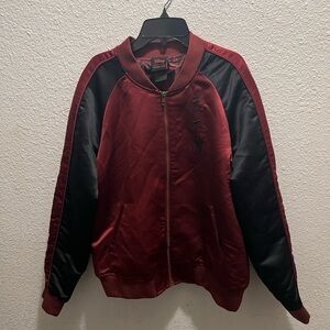 Her Disney Mulan Burgundy and Black Bomber Jacket